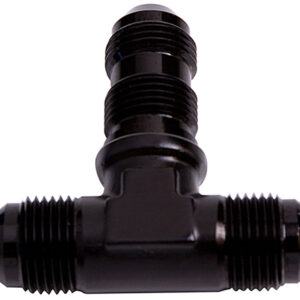 Aeroflow Bulkhead Tee -8AN Black Bulkhead On Side