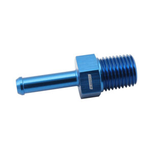 Aeroflow Straight Male 1/4" Barb to 1/4" NPT Adapter, Blue