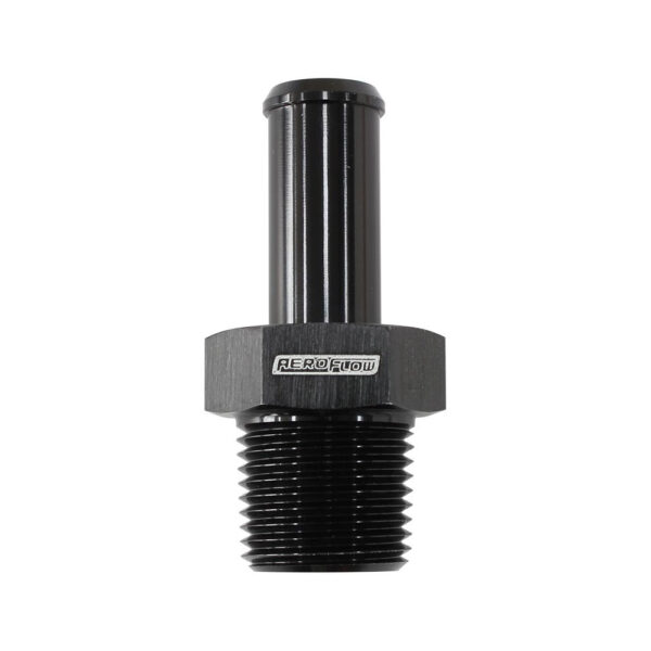 Aeroflow Straight Male -4AN Barb to 1/8" NPT Adapter, Black