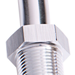 Aeroflow Straight Male 1/4" Barb to 1/8" NPT Adapter, Silver