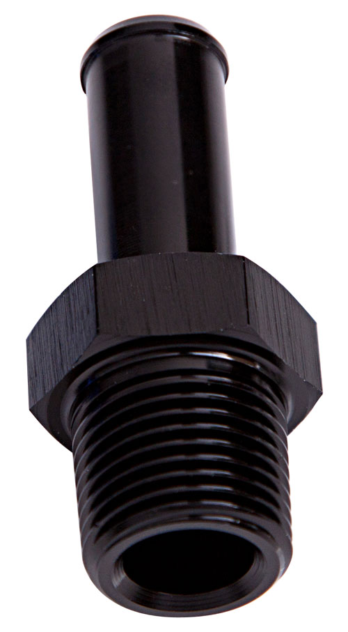 Aeroflow Male 1/2" NPT To 1/2" Barb Black Straight Male To Male