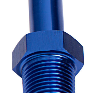 Aeroflow Male 1/2" NPT To 3/4" Barb Blue Straight Male To Male