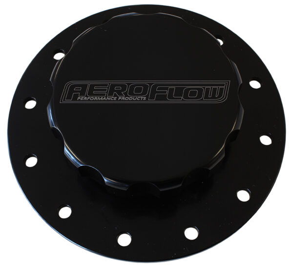 Aeroflow Billet Alloy Fuel Cell Screw On Cap Black Gaskets Bolts