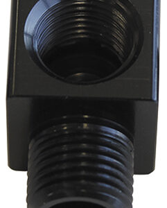 Aeroflow 90 Deg Male To F/Male 1/8" Black Adapter Tight Radius