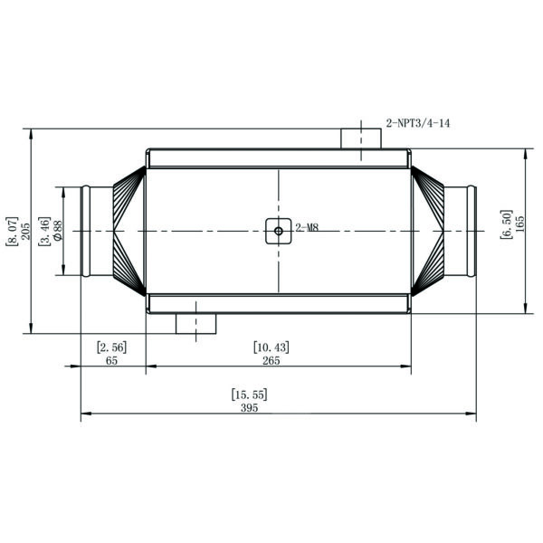 AEROFLOW CAC Water to Air Intercooler, 15" x 6.5" x 6", 1200CFM 1200HP - Image 3