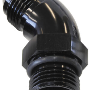 Aeroflow 45 Deg -10ORB To -10AN Completwith Jam Nut And O-Ring Black