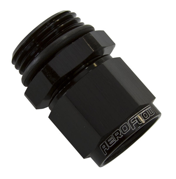 Aeroflow -12ORB > Female -8 Swivel Nut Black