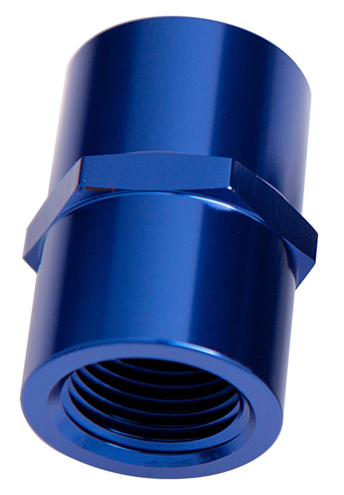 Aeroflow Female Coupler 1/2" NPT Blue Female To Female