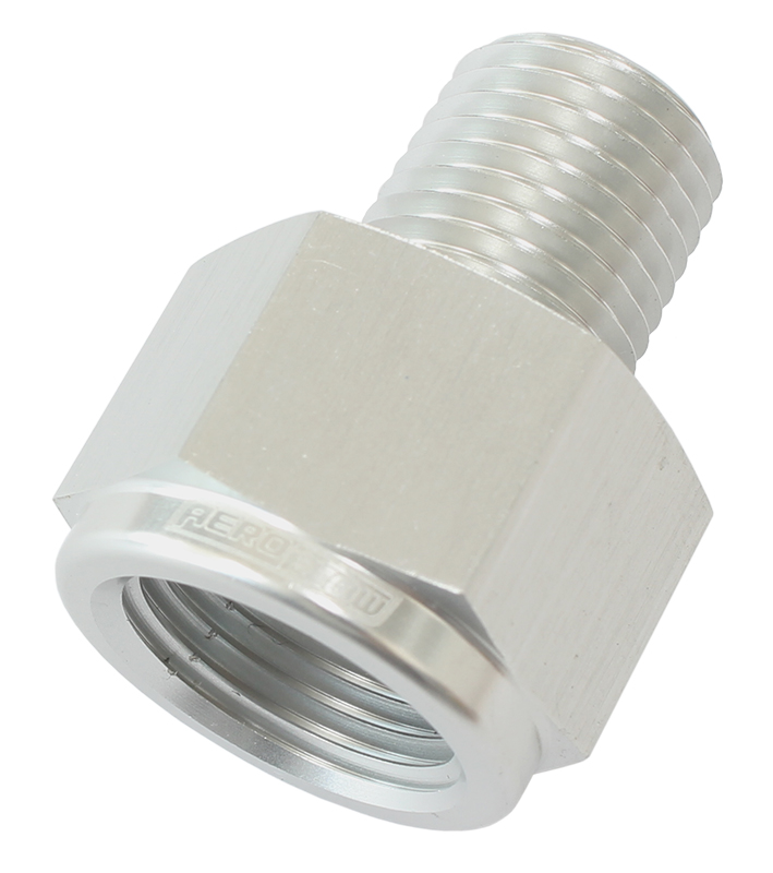 Aeroflow NPT Pipe Expander, Silver 1/4" NPT Male, 3/8" NPT Female
