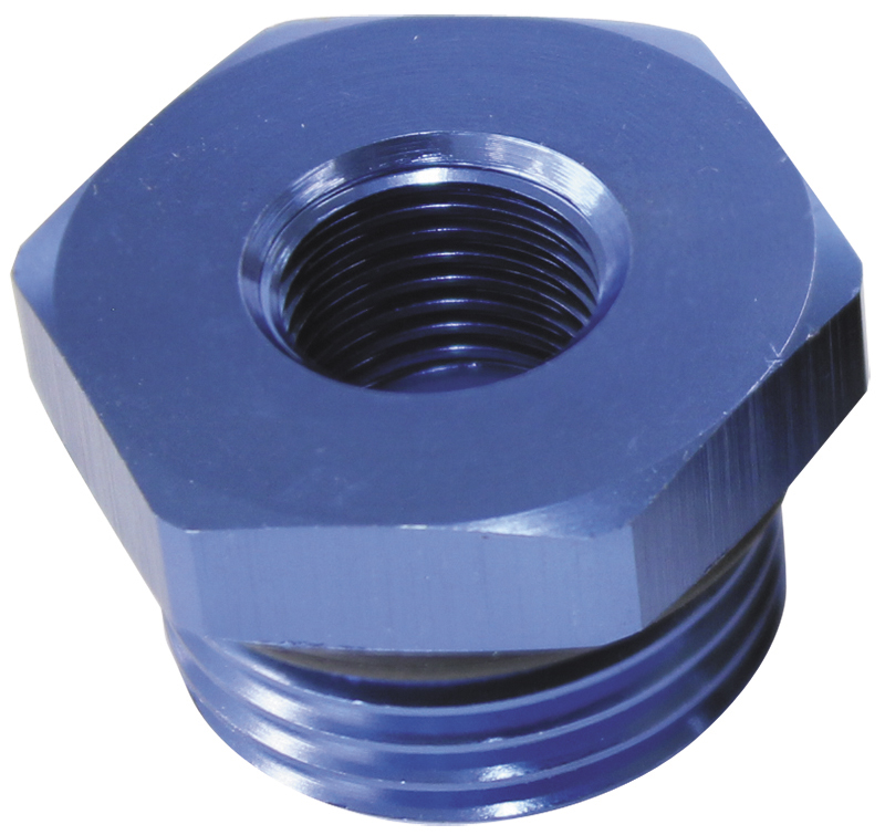 Aeroflow -6ORB Port Reducer To 1/8" NPTblue Male To Female