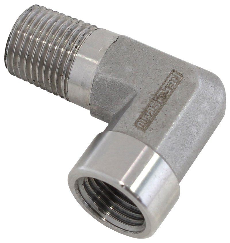 Aeroflow 90 Deg Female - Male Elbow 1/8NPT Stainless Steel