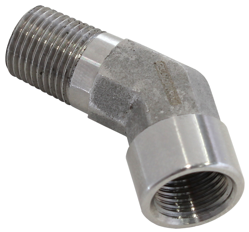 Aeroflow 45 Deg Female - Male Elbow 1/8NPT Stainless Steel