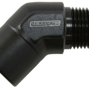 Aeroflow 45 Deg Female - Male Elbow 3/8 NPT Black
