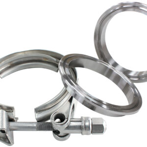 Aeroflow 5" V Band Clamp Kit 2 X Weld Rings & 1 X Stainless Clamp AF92-5000Ss