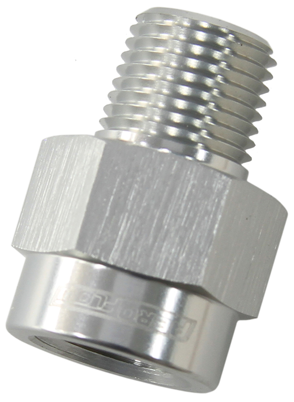 Aeroflow 1/8" BSPt Male To 1/8" NPT Female Silver