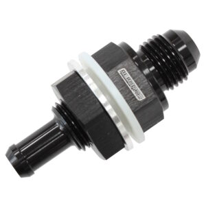 Aeroflow Performance -6AN to 5/16" Barb Black Bulkhead Fitting | Billet Aluminium