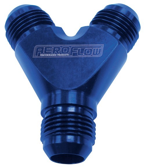 Aeroflow Y Block -12AN Blue 3X -12AN