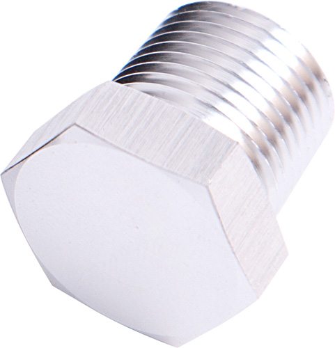 Aeroflow NPT Hex Head Plug 1/8" NPT Silver 1/8" NPT