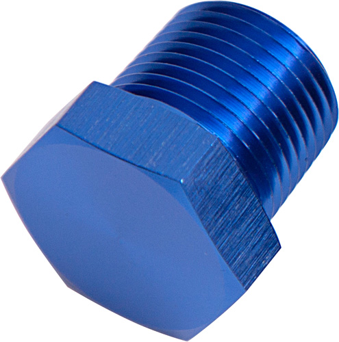 Aeroflow NPT Hex Head Plug 3/8" NPT Blue 3/8" NPT