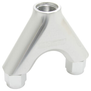 Aeroflow Billet Y-Piece 2X -8AN Female To 1X -10ORB Silver
