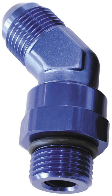 Aeroflow Male -8 ORB 45 To -6AN Male Blue Full Swivel