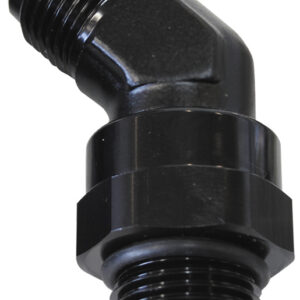 Aeroflow Male -8 ORB 45 To -8AN Male Black Full Swivel