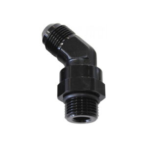 Aeroflow Male -8 ORB 45 To -10AN Male Black Full Swivel