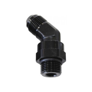 Aeroflow Male -10 ORB 45 To -10AN Male Black Full Swivel