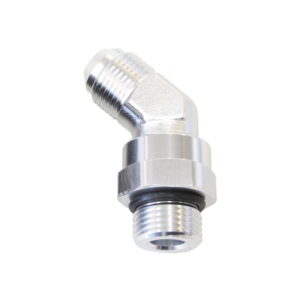 Aeroflow Male -10 ORB 45 To -10AN Male Silver Full Swivel