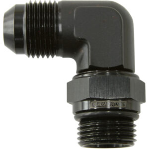 Aeroflow Male -10 ORB 90 To -10AN Male Black Full Swivel