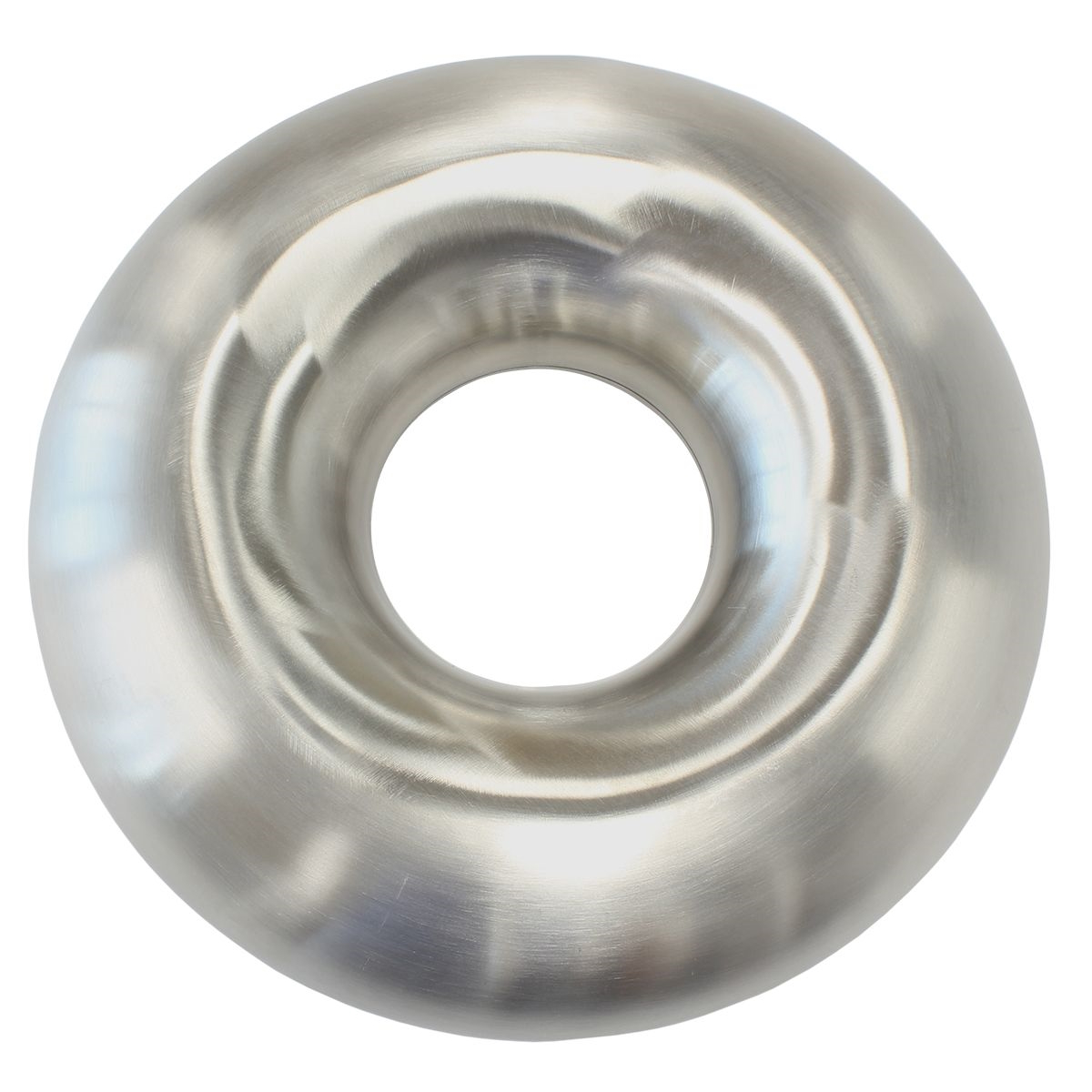Aeroflow 1-3/4 inch 304 stainless steel full donut exhaust fabrication bend viewed from the top