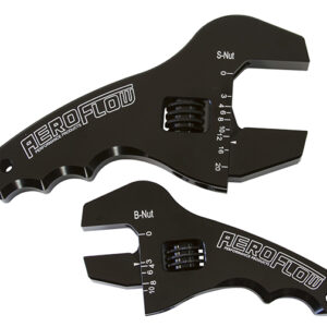 Aeroflow Adjustable Wrench Grip Spanner1 X Small & 1 X Large Shorty AF98-2039BLK
