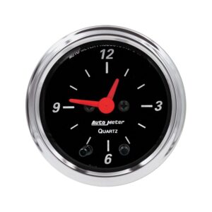 AUTOMETER Clock Gauge 2 1/16", 12hr, Analogue, Designer Black