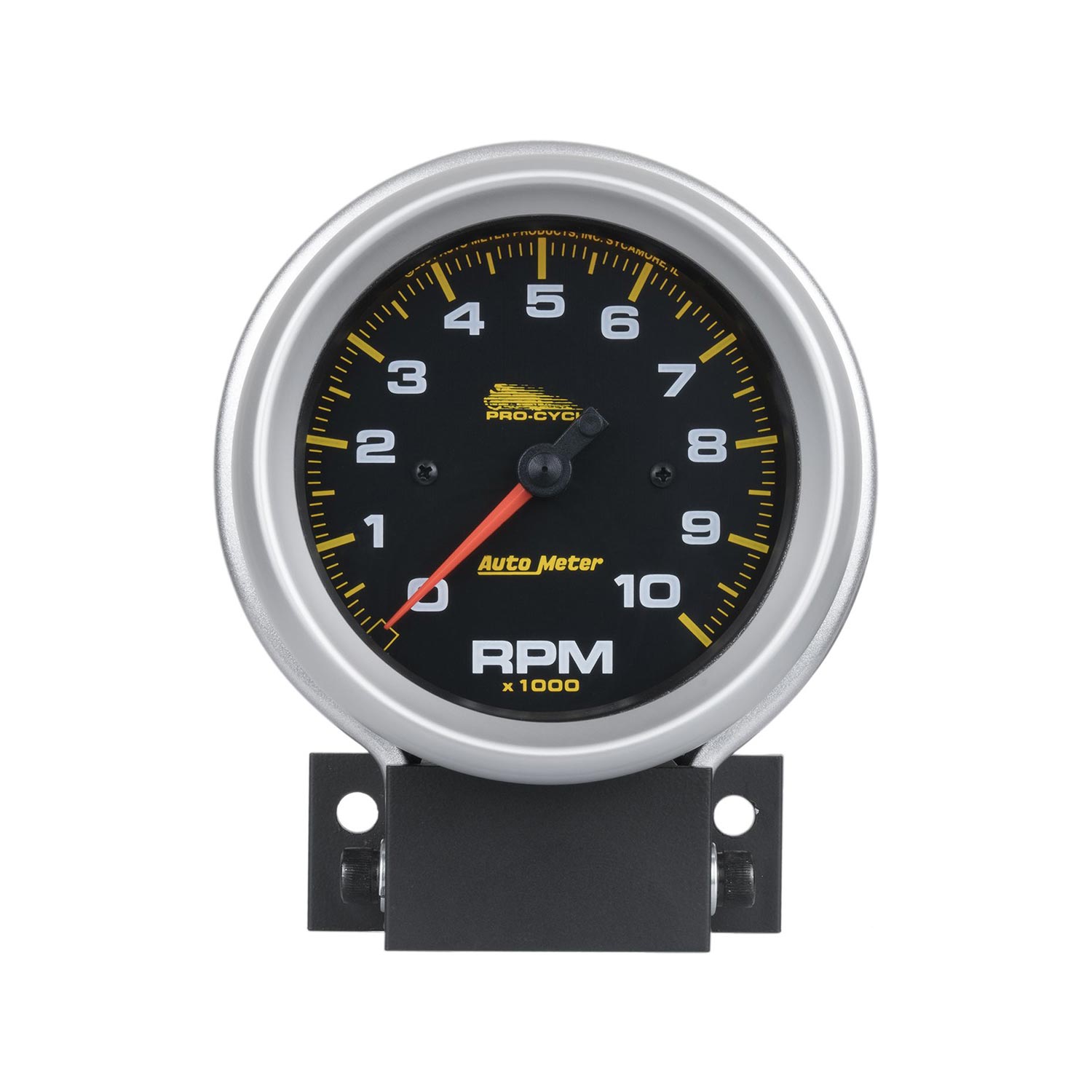 AUTOMETER Tachometer Gauge 3 3/4", 10K RPM, 2 & 4 Cylinder, Black, Pro-Cycle