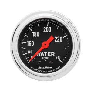 AUTOMETER Water Temperature Gauge 2 1/16", 120-240°F, Mechanical, Traditional Chrome