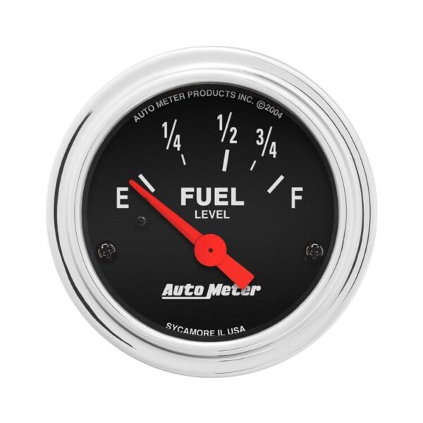 AUTOMETER Fuel Level Gauge 2 1/16", 73° To 10°F, Elec, Traditional Chrome