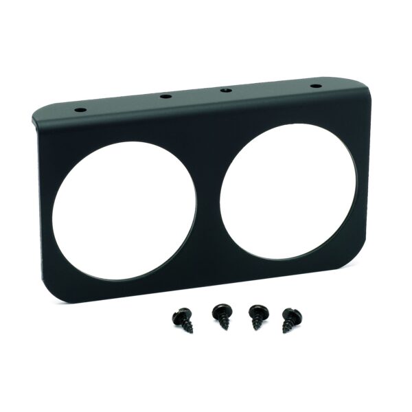 AUTOMETER 2 5/8" Aluminium Dual Gauge Mounting Panel, Black