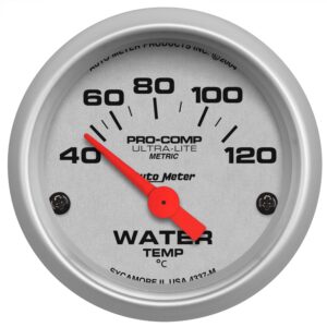 AUTOMETER 2 1/16 Inch Electric Water Temperature Gauge, 40-120 Degrees Celcius, Ultra-Lite
