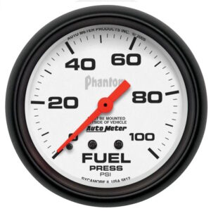 AUTOMETER Fuel Pressure Gauge 2 5/8", 100PSI, Mechanical, Phantom