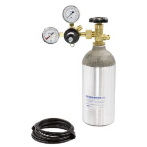 DEDENBEAR 2.5 LB Complete C O 2 Bottle Kit, Valve, Regulator, Tubing