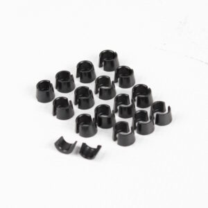 High-angle view of Brian Crower BC2940 7-degree billet valve keepers for Honda K20 and K24 engines