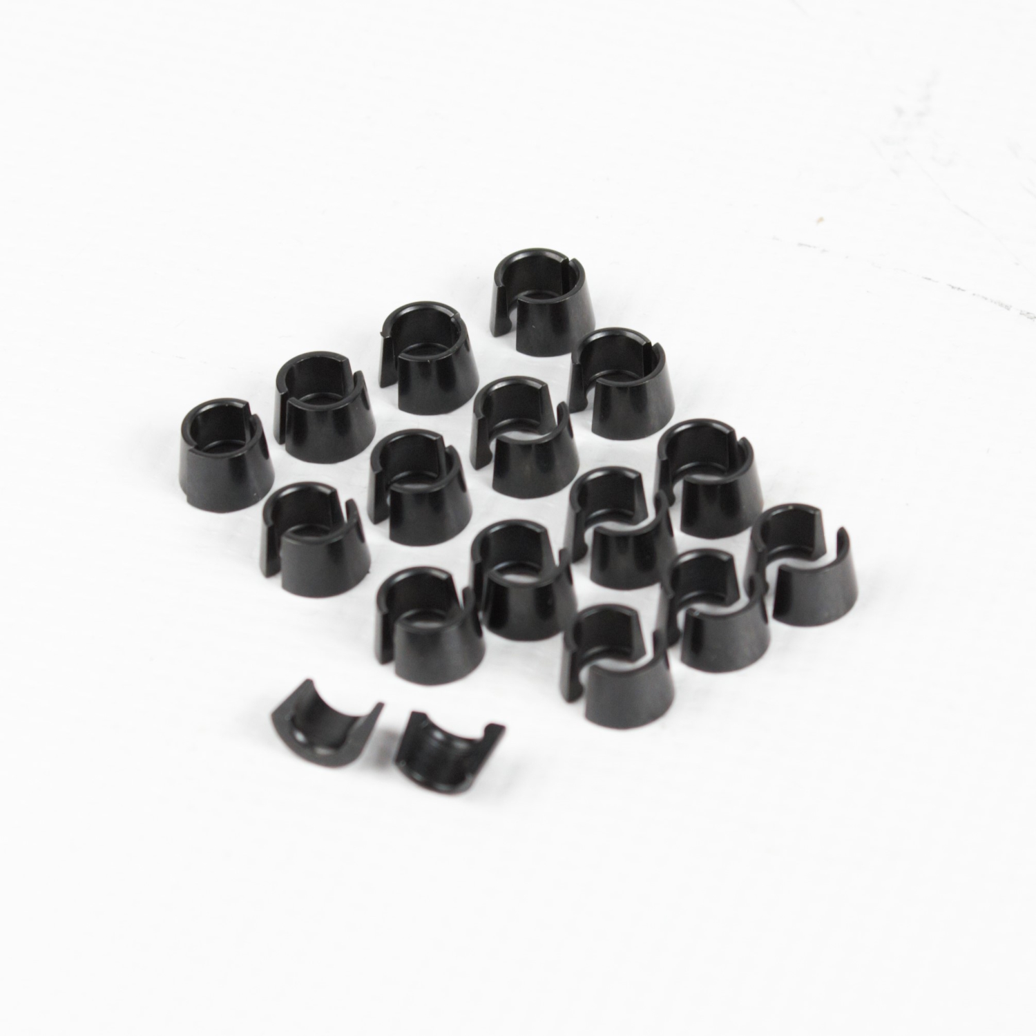 High-angle view of Brian Crower BC2940 7-degree billet valve keepers for Honda K20 and K24 engines