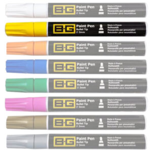 BROWN & GEESON 6ml Tyre Paint Pen with 3mm Bullet Tip YELLOW