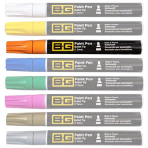 BROWN & GEESON 6ml Tyre Paint Pen with 3mm Bullet Tip ORANGE