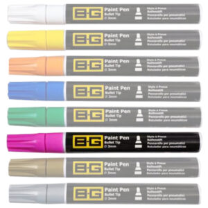 BROWN & GEESON 6ml Tyre Paint Pen with 3mm Bullet Tip PINK