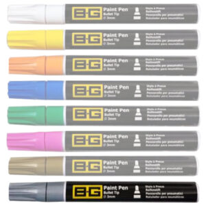 BROWN & GEESON 6ml Tyre Paint Pen with 3mm Bullet Tip SILVER
