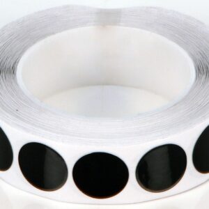 BROWN & GEESON Black Polyester Aluminium Foil Discs - 12mm - 100 Discs Per Roll