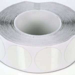 BROWN & GEESON White Polyester Aluminium Foil Discs - 12mm - 100 Discs Per Roll
