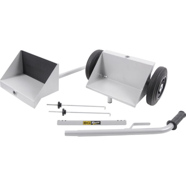 BROWN & GEESON Battery Trolley With Tray, Powder Coated Grey - Image 2