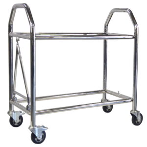 BROWN & GEESON Wheel & Tyre Trolley 1600mm Length - Low  - Stainless Steel